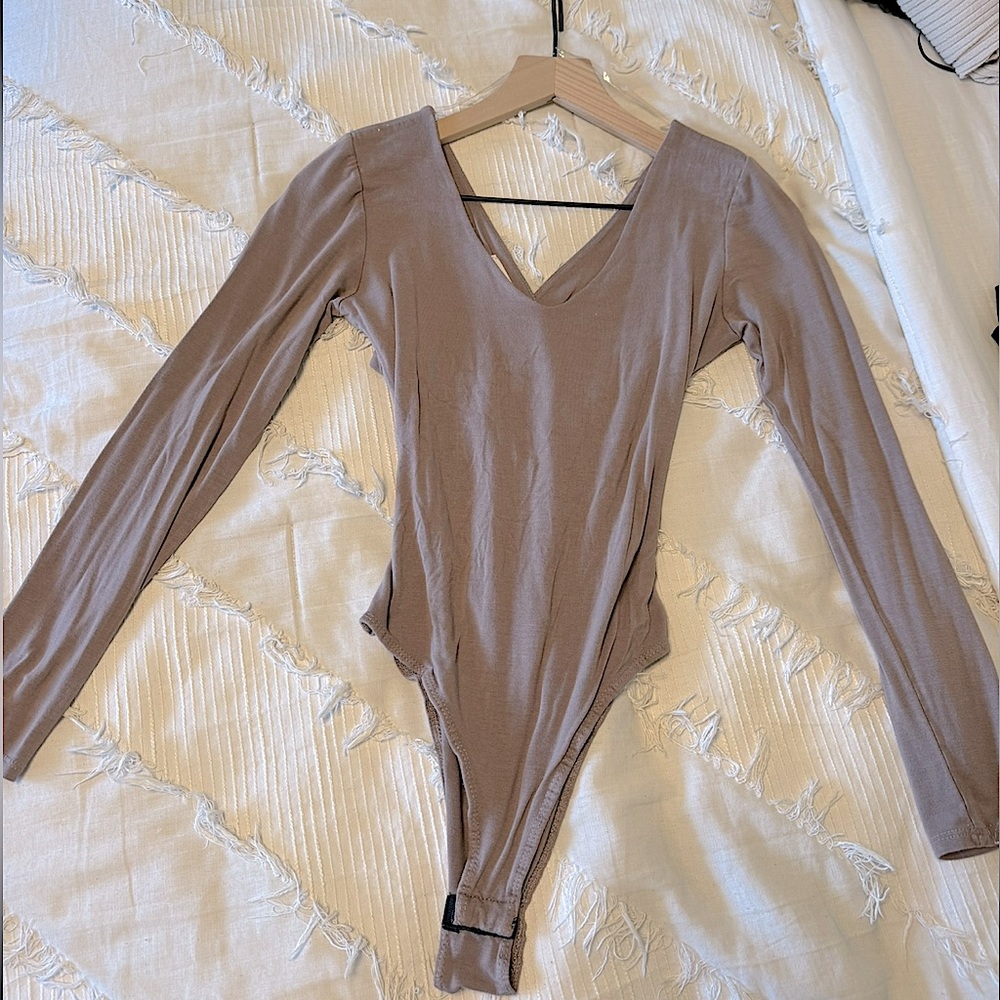 SOFTEST criss cross open back bodysuit